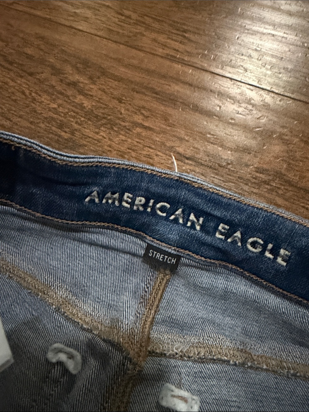 American Eagle Outfitters Medium Blue High-Rise Flared Jeans - Picture 3 of 6